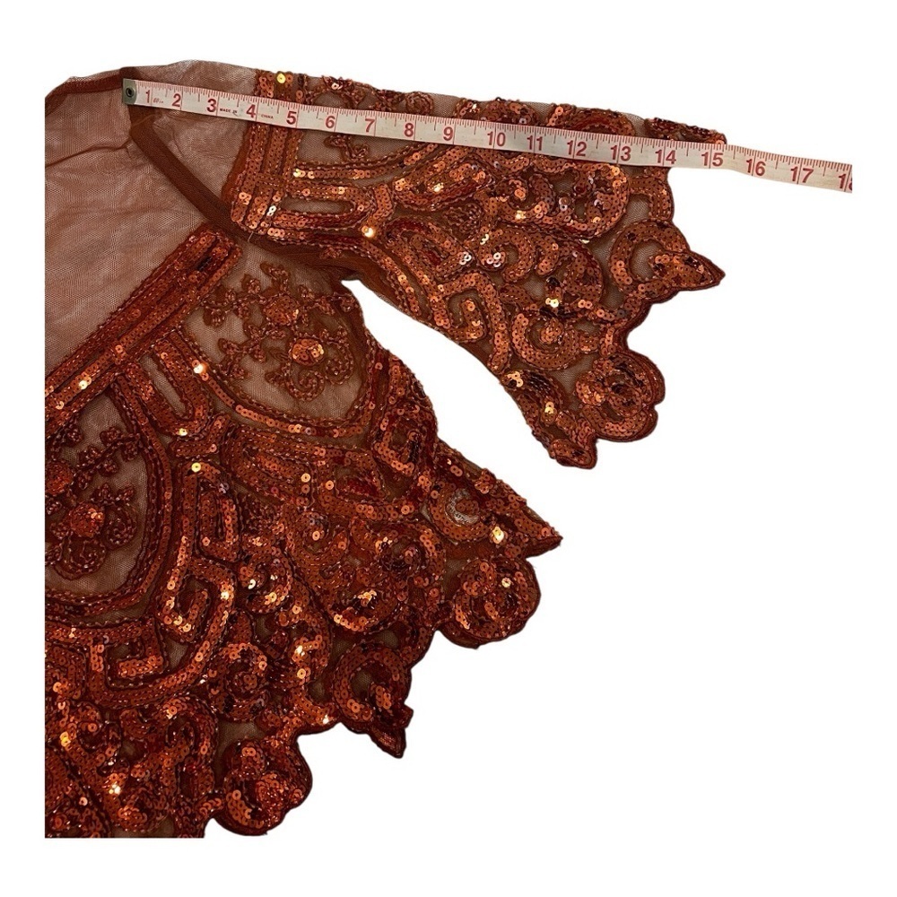 Vintage Sequin Embellished Sheer Top size s/m- no tag - Picture 5 of 6